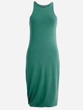 J. Crew Sleeveless FormKnit Green Midi Dress (161)